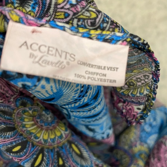 Lavello Designer Chiffon Vest Shawl onesies - Picture 4 of 5